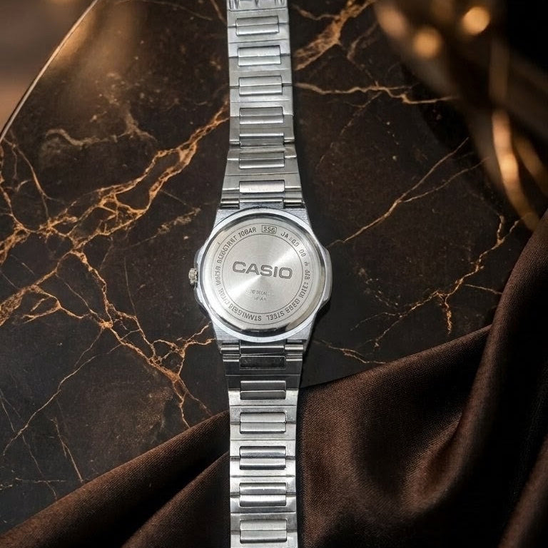Minimalist silver timepiece