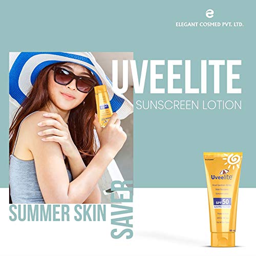 Uveelite Sunscreen Spf 50 Lotion 60ml Broad Spectrum, Non Sticky Pack of 1