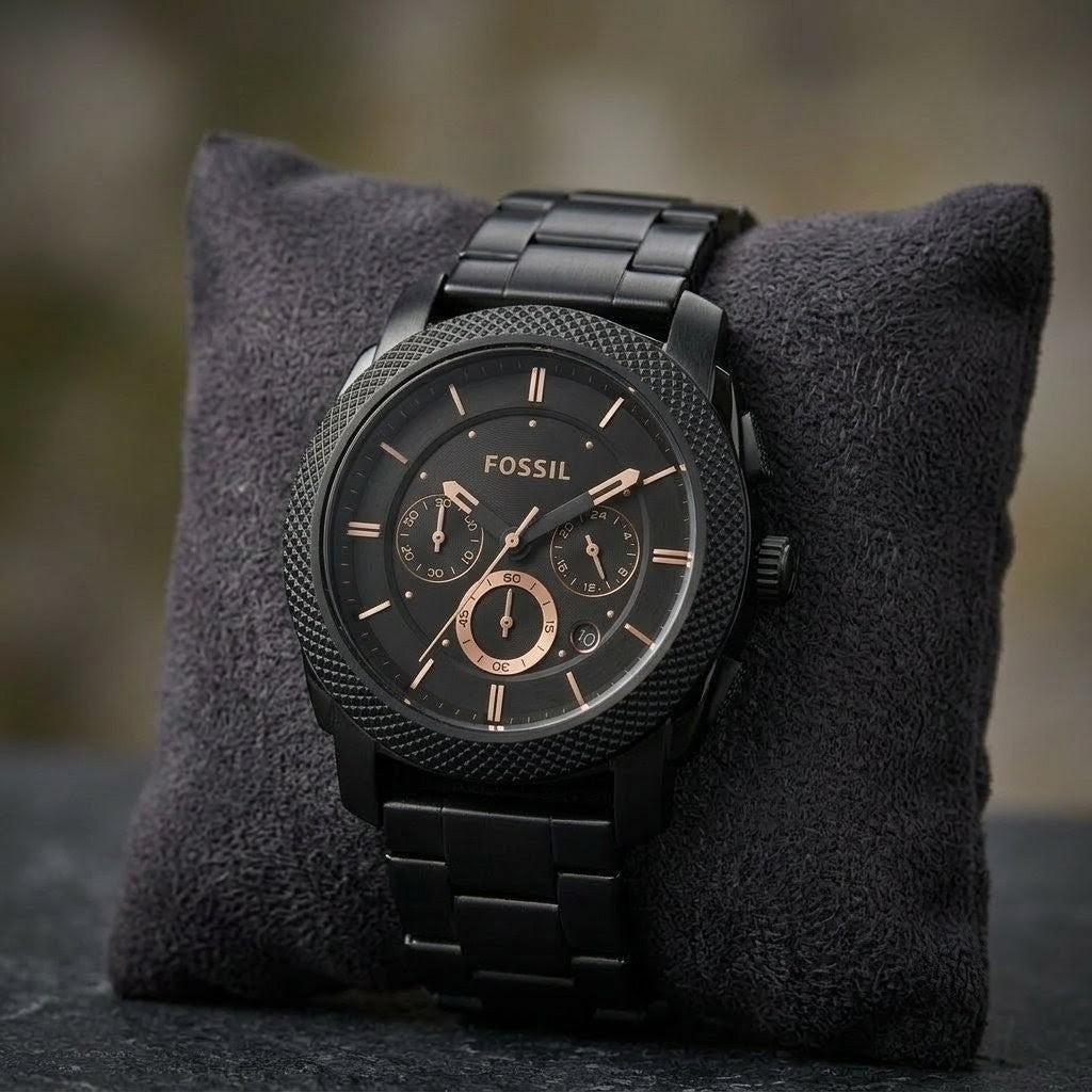 Fossil men's Black Stainless Steel Watch