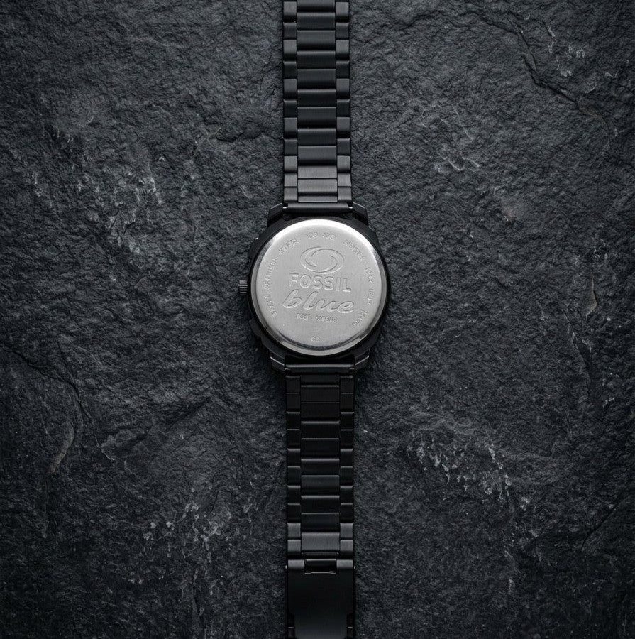 Fossil men's Black Stainless Steel Watch