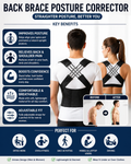 Back Brace Posture Corrector for Men and Women,Adjustable Back Posture Belt Invisible