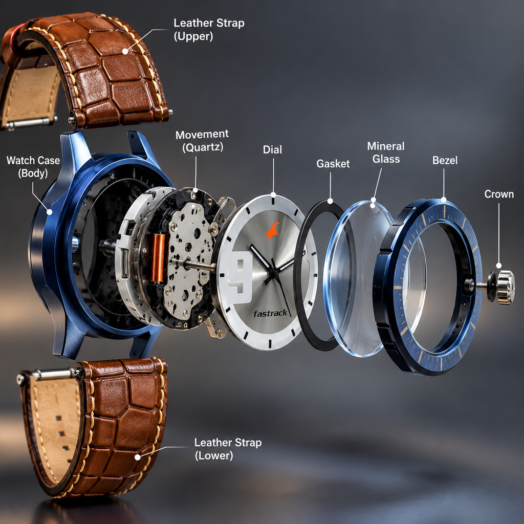 Fastrack classic Leather watch