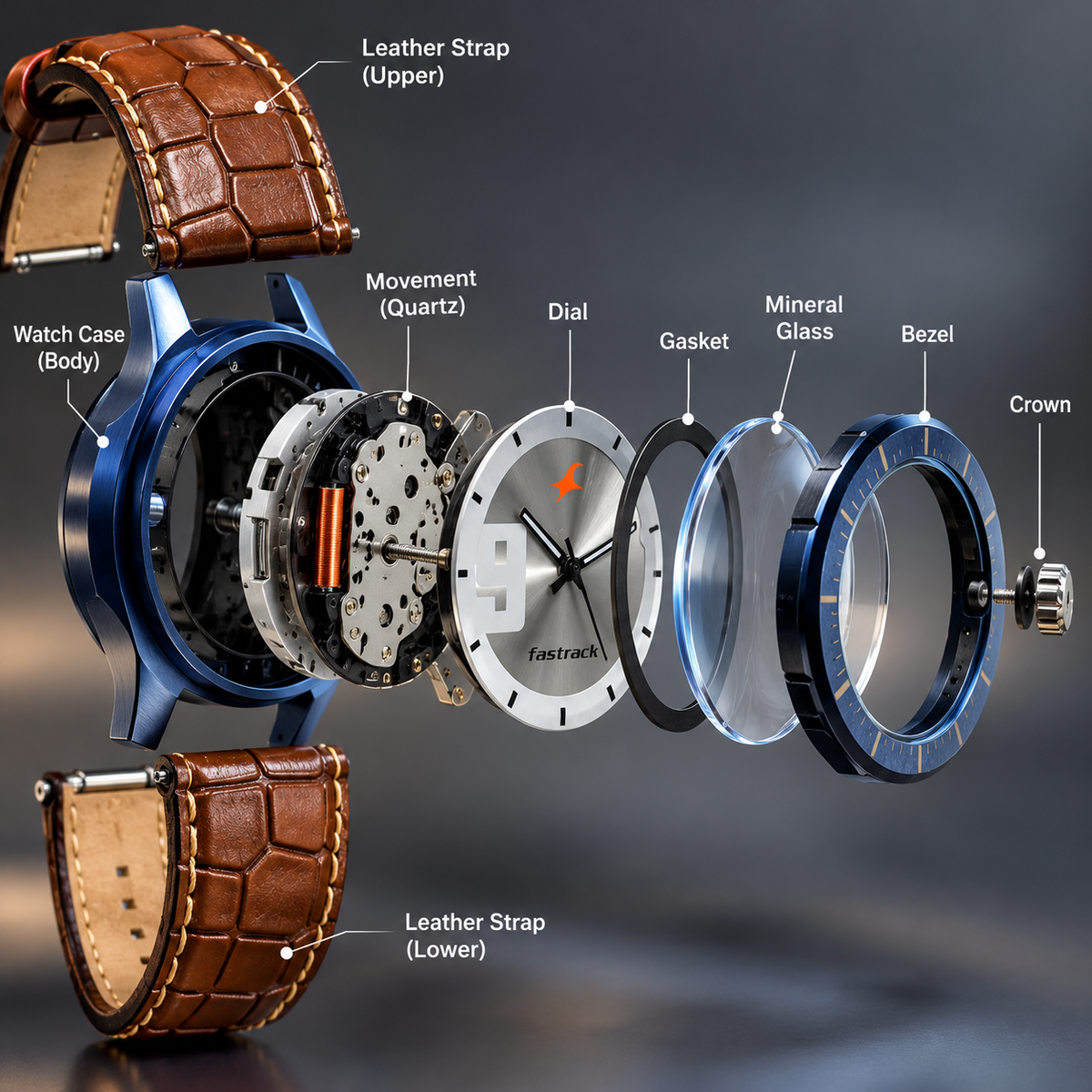 Fastrack classic Leather watch