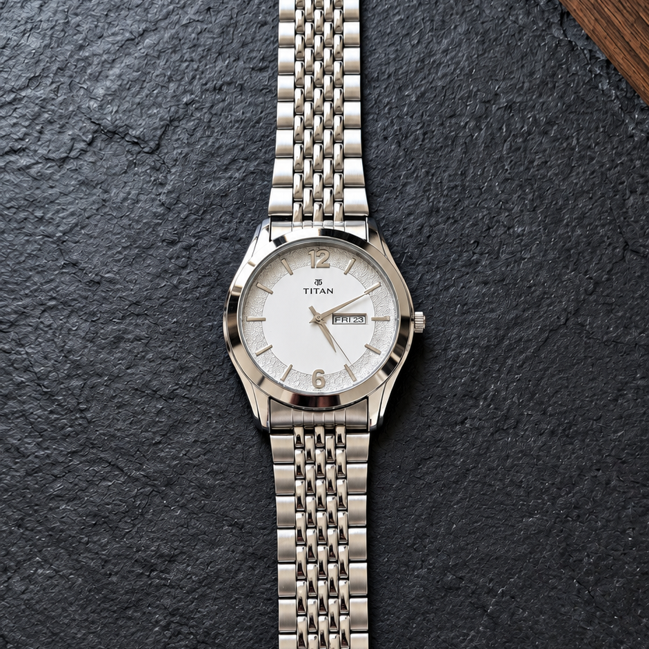 Titan Classic Silver Watch"