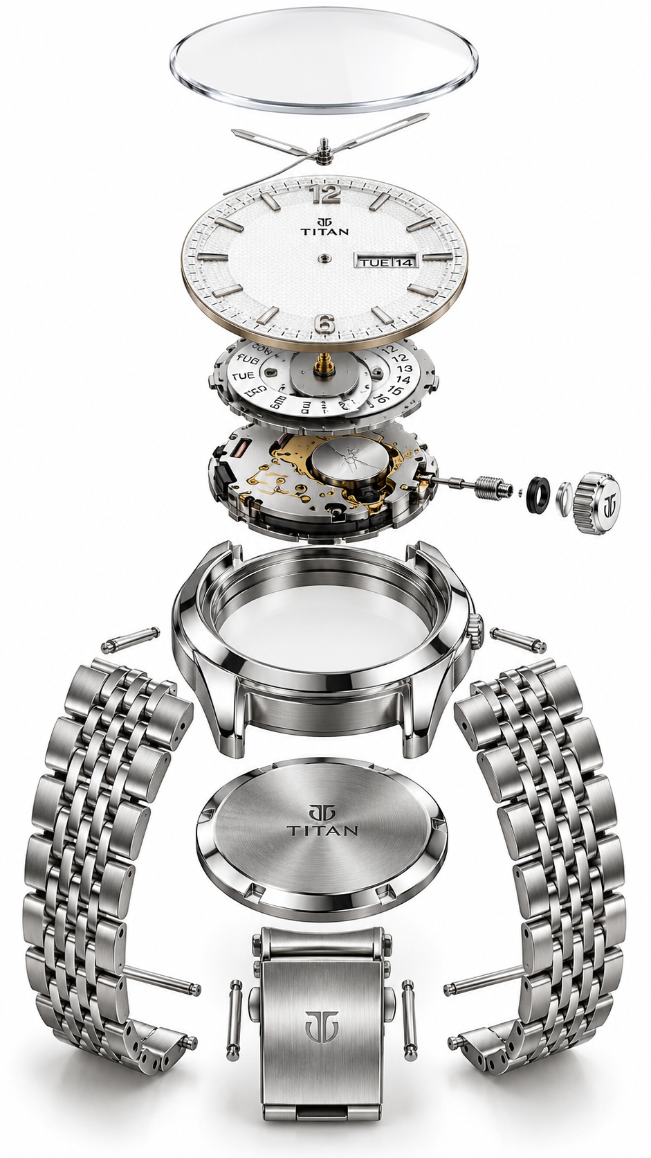 Titan Classic Silver Watch"